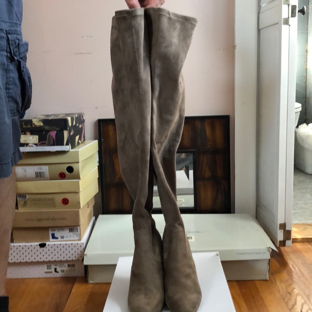 Steve Madden Emotions Taupe Over the Knee Boot 8.5